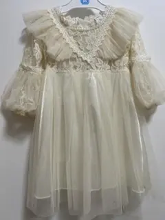 SHEIN ベビードレス 100cm レース チュール アイボリー