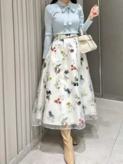 CELFORD　レイヤードフラワー　スカート　snidel　フレイアイディー