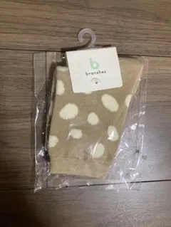 branshes ベビー靴下 13-15cm ベージュドット