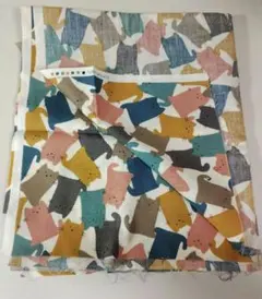 猫柄 プリント生地 コットン100% ハンドメイド 手芸素材