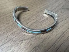 ターコイズ装飾シルバーバングル