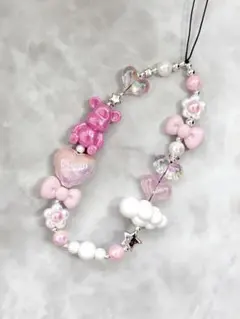 ビーズストラップ スマホストラップ 携帯ストラップ