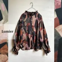 lumier/レトロプリントフリルブラウスのサムネイル