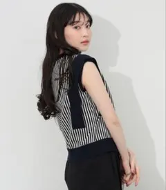 beams heart ニット　ベスト　ノースリーブニット