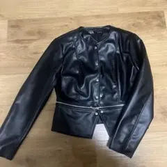 ノーカラーレザージャケット
