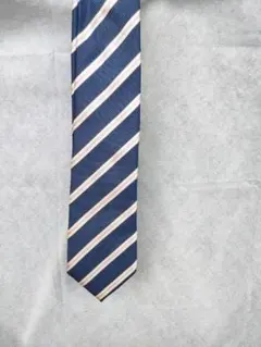 francoSpadaネイビーとピンクのストライプネクタイ