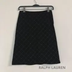 Ralph Lauren ブラック チェック 膝丈スカート