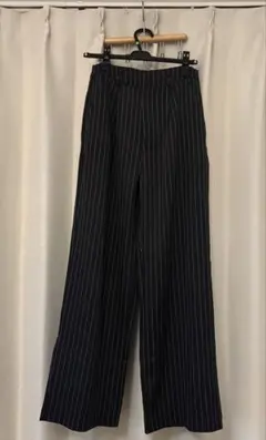 ストライプ パンツ ブラック