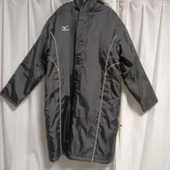 Mizuno フード付きロングコート 黒