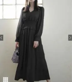 GRL シャーリングフリルプリーツワンピース