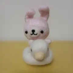 羊毛フェルト 浮き輪でぷかぷか.° 動物さん5点セット ぬいぐるみ 夏