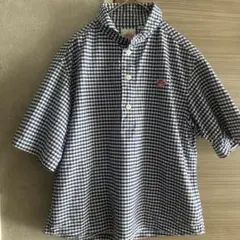 お値下げしました！DANTON 半袖ポロシャツ 36 青・白チェック