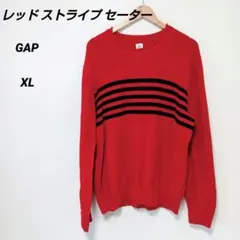 GAP XL レッド ストライプ セーター