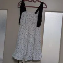 水玉模様 キャミワンピース Lサイズ
