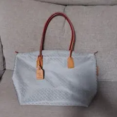 ロベルタピエリ　 グレー ナイロン×革　ショルダーバッグ　イタリア製