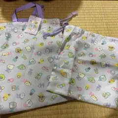 新品 すみっコぐらし 総柄 巾着 2点セットのサムネイル