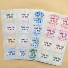 【タイル】丸型サンキューシール 96枚