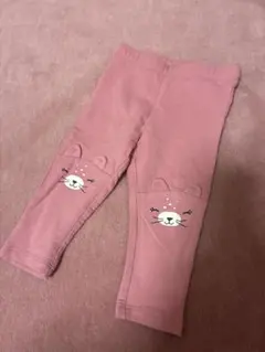 H&M ピンク 猫顔パンツ 74サイズ