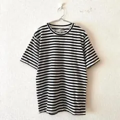 ☆【ロッソ】Tシャツ ボーダー柄 綿100％ 日本製 クルーネック カジュアルMのサムネイル