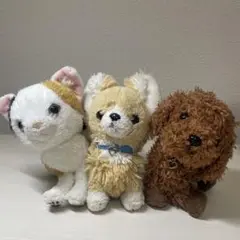 動物 ぬいぐるみ 三体セット 犬 猫