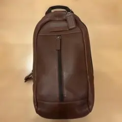 COACH ボディバッグ ブラウン レザー