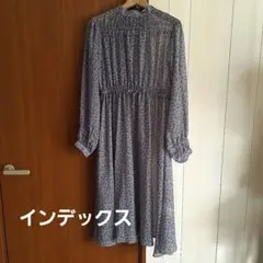花柄長袖ワンピース