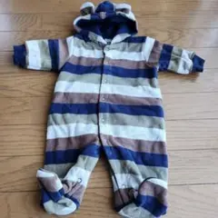 【値下げ】carter's 3ヶ月 ストライプロンパース