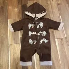 ブラウン　ボアダッフル　アウターロンパース