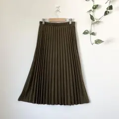 【美品】【ZARA BASIC】ザラベーシック プリーツロングスカート　ミモレ丈