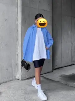 黒 バイカー ショートレギンス ANAP ウエストゴム フリーサイズ ダンサー