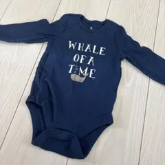 【新品未使用】babyGap ネイビー クジラロンパース 3-6ヶ月