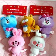 SWIMMER サンリオコラボキャラクター ぬいぐるみ5体セット