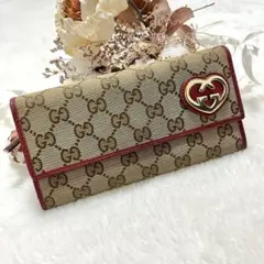 GUCCI 長財布 ラブリーハート GG キャンバス スプリーム - メルカリ