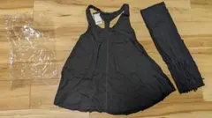 INGNI イング Aライン 重ね着 タンク チュニックブラック ストール付