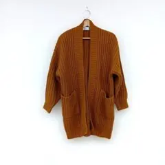 ☆AZUL マスタード ロングカーディガン　フリーサイズ