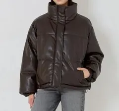 しまむら　レザーダウンジャケット　アウター