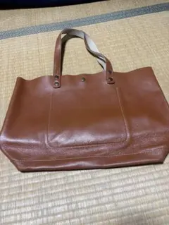本革レザー トートバッグ ブラウンのサムネイル