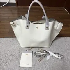 salon de ruban トートバッグ　ホワイト　ショルダーバッグ