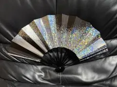 扇子 29cm 編み込み風市松 光沢 舞扇子 新品箱 舞踊 演劇 着物 和装