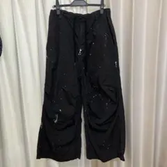 ペイント加工 ワイド ワークパンツ ブラック　マルジェラ6のサムネイル