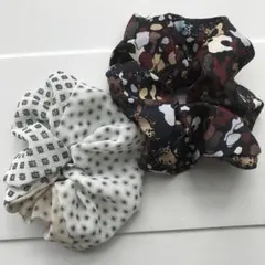 シフォンシュシュ　2点セット　大人シュシュ