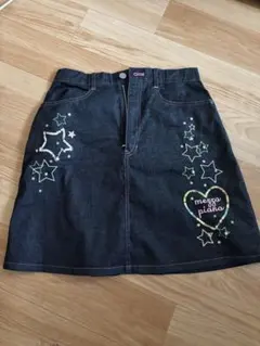 Mezzo Piano 星刺繍 ダークデニムスカート160cm
