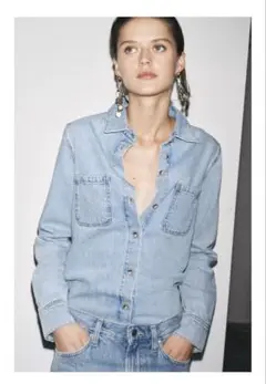ZARA デニムシャツジャケット　Lサイズ 新品未使用