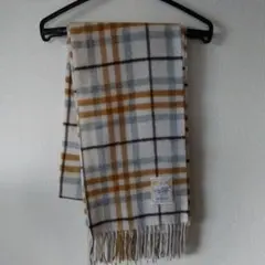 coen チェック柄 マフラー フリンジ付き