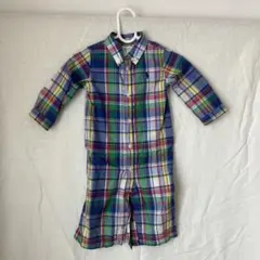 【美品】Ralph Lauren チェック柄ロンパース 6M