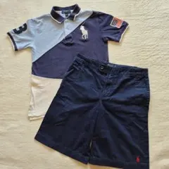 【ラルフローレン】ポロシャツ140＆ハーフパンツ150 上下セット