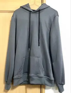 グレー フード付きパーカー