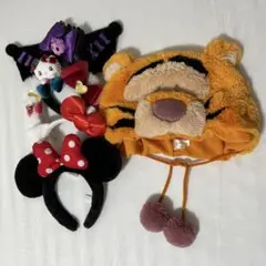 カチューシャ 5点セット ティガー・ミニー・ハローキティ