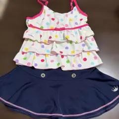 女の子用水玉セパレート水着 150cm