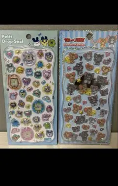 正規品　たまごっち　トムとジュエリー　プチドロップステッカー　２枚セット